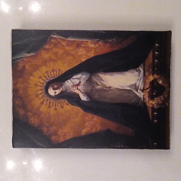 SACRED HEART *Signed,  Atlantis Tile, like Sid Dickens. *Rare & Retired wall art - Picture 1 of 10